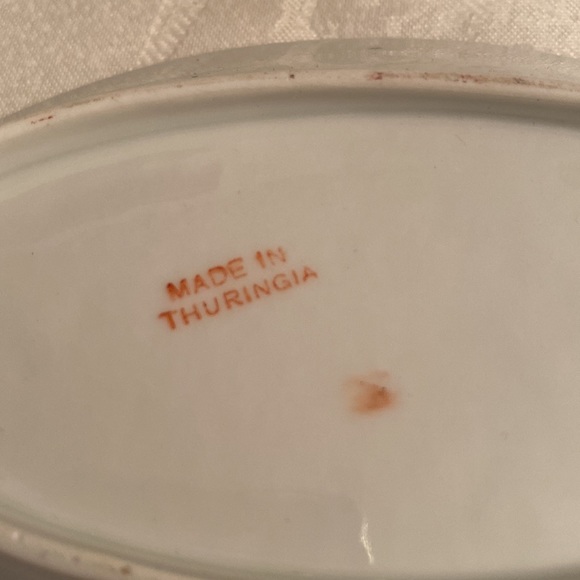 HAND PAINTED ROSE DISH - Picture 4 of 4